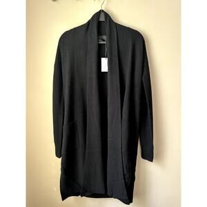 $348 Hatch Black Cardigan Womens One Size Cashmere Wool Long Sleeve Knit New